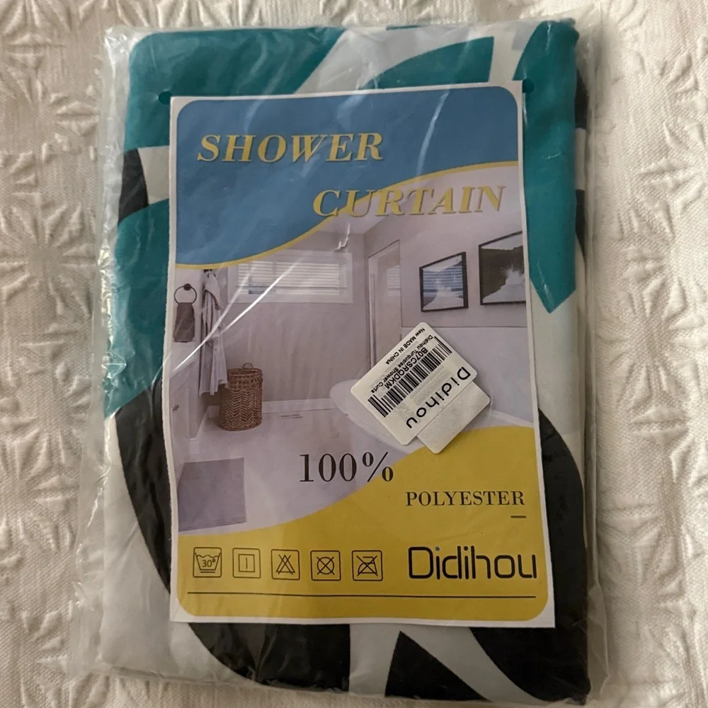 Shower Curtain and Hooks